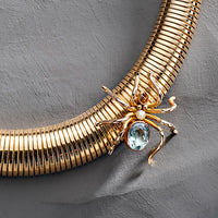 Incy Wincy - 18ct Gold and Aquamarine collar