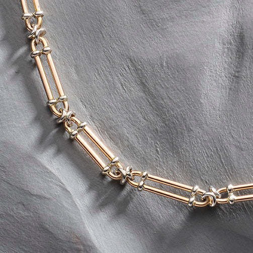 Gold and Platinum Albert Chain