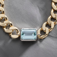 The Standard - 9ct Gold, Platinum and Aquamarine Bracelet