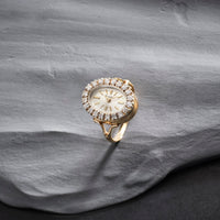 1960s Gold and Diamond ring watch by Bueche Girod