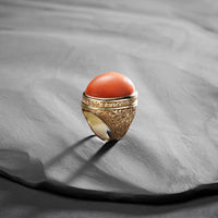 18ct Gold and Coral Cocktail Ring